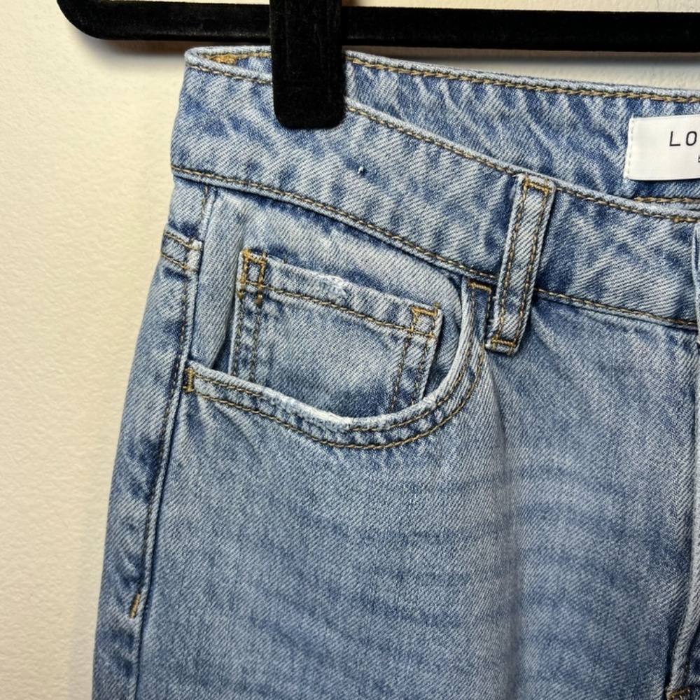 Lovervet by Vervet High Rise Crop Dad Jeans Light Wash Denim Causal Modern 25x26 - Picture 5 of 13